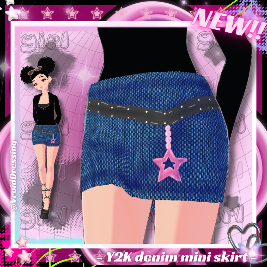 Denim mini skirt