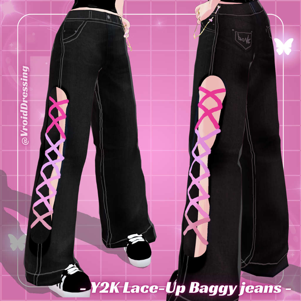 Laceup jeans